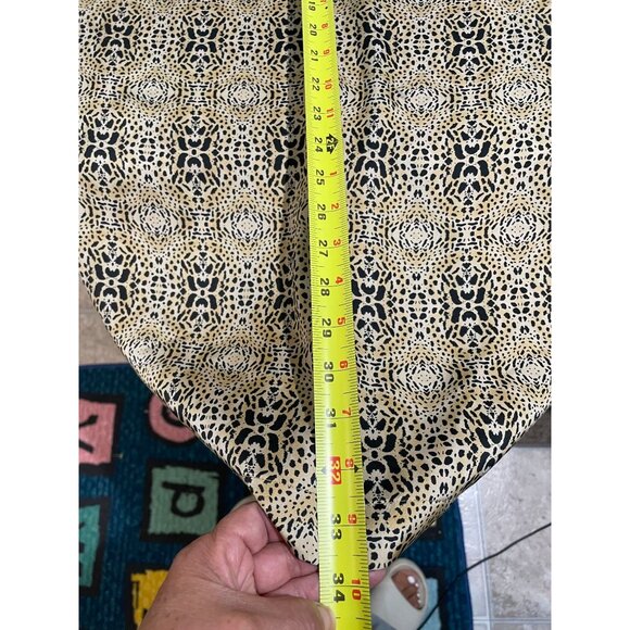 Mango Womens Leopard Print V-Neck Dress With 3/4 Sleeves Size M - Picture 9 of 9